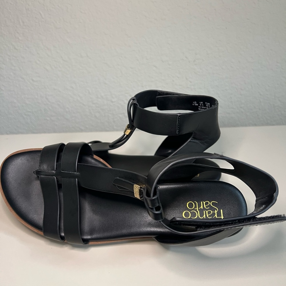 Franco Sarto Black Ankle Strap Sandals - Picture 4 of 4